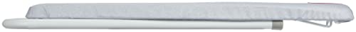 Rayen | Ärmelbügelbrett | Aluminiumbezug | Klappbar | Anti-Schließsystem | Durchlöchertes Brett | Mattweiß | Maße: 52 x 11 cm, Grau