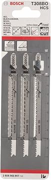 Bosch Accessories Professional 2608663867 Stichsägeblatt 3 Stichsägeblätter T 308 BO