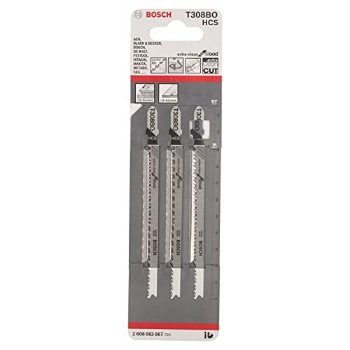Bosch Accessories Professional 2608663867 Stichsägeblatt 3 Stichsägeblätter T 308 BO
