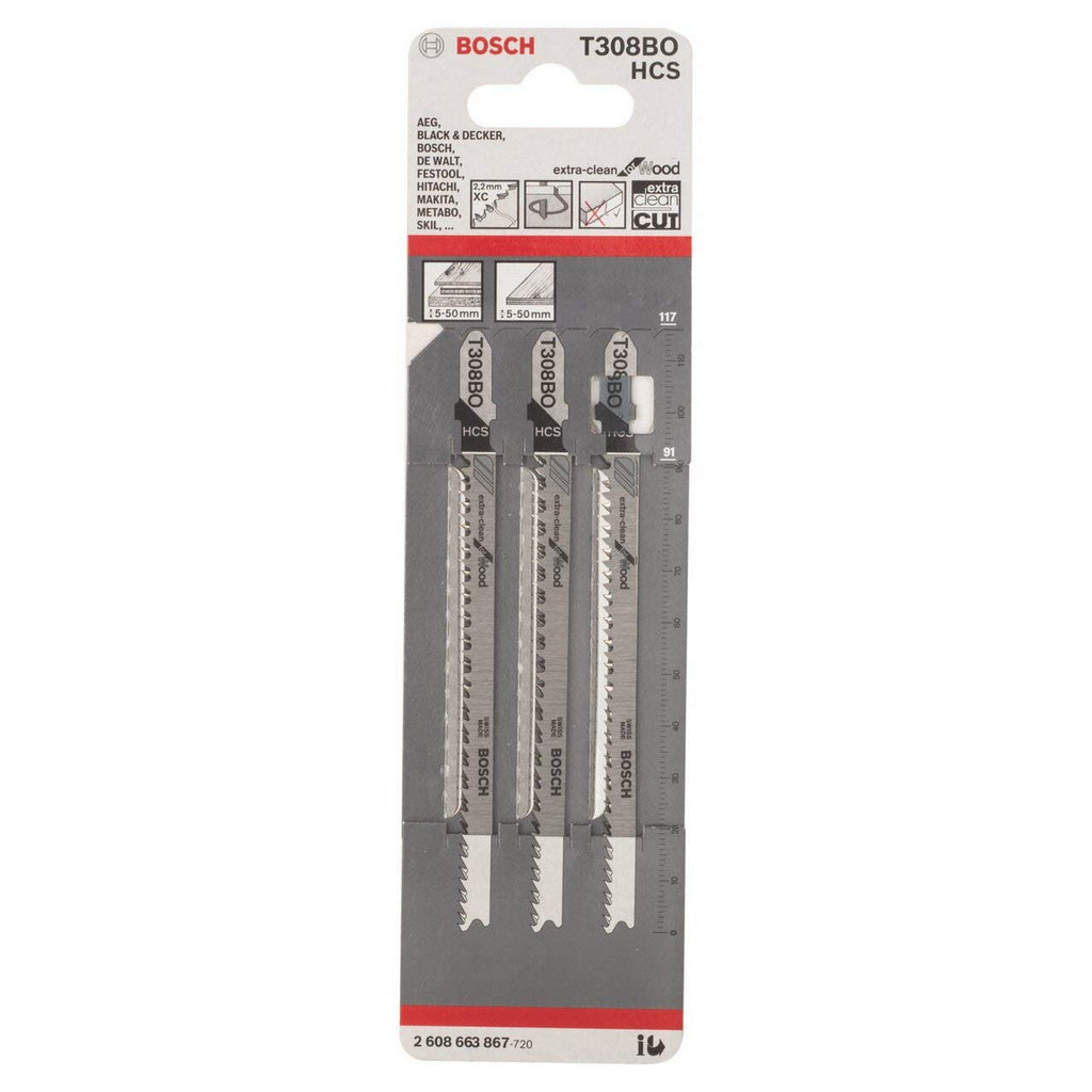 Bosch Accessories Professional 2608663867 Stichsägeblatt 3 Stichsägeblätter T 308 BO