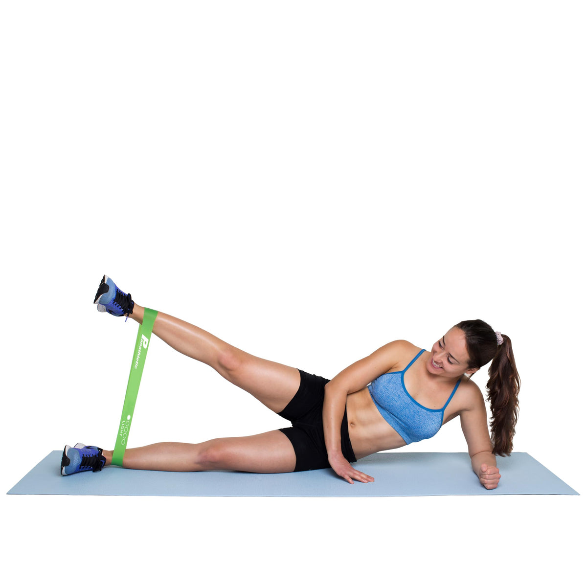 Panathletic Fitnessbänder, 5er Set – 5 Verschiedene Stärken, Übungsanleitung, E-Book, Tragebeutel – 5X Fitnessband, Gymnastikband, Widerstandsband