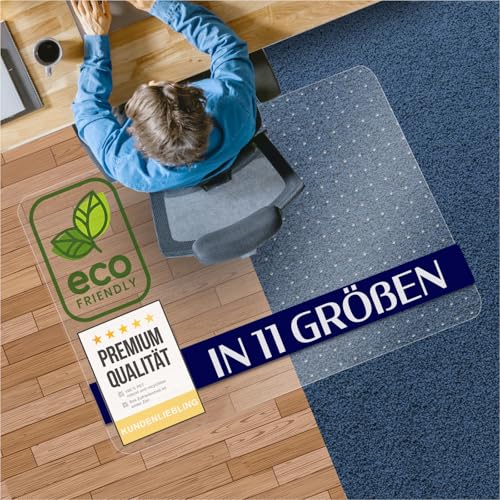 Bodenschutzmatte aus PET für Hartböden - transparent 120x150 cm