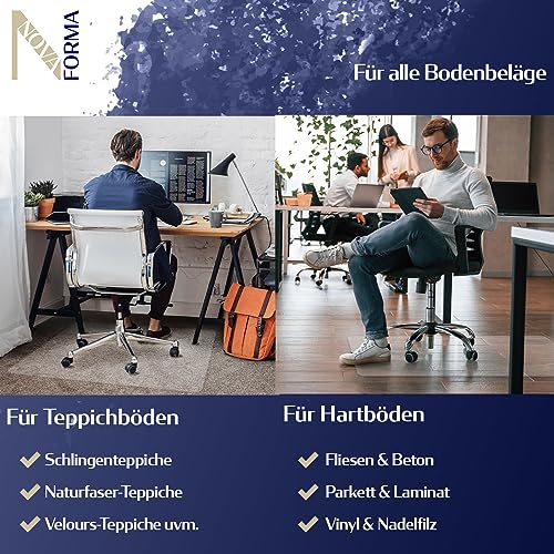 Bodenschutzmatte aus PET für Hartböden - transparent 120x150 cm
