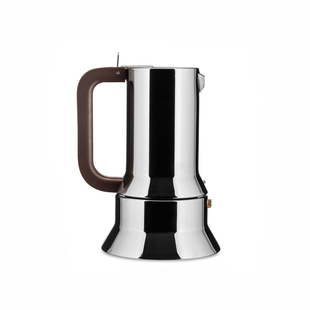 Alessi Espressomaschine 6 Tassen für Induktion, Edelstahl, silber, 15.5 x 13.5 x 27 cm, 9090/6