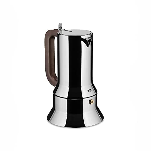 Alessi Espressomaschine 6 Tassen für Induktion, Edelstahl, silber, 15.5 x 13.5 x 27 cm, 9090/6