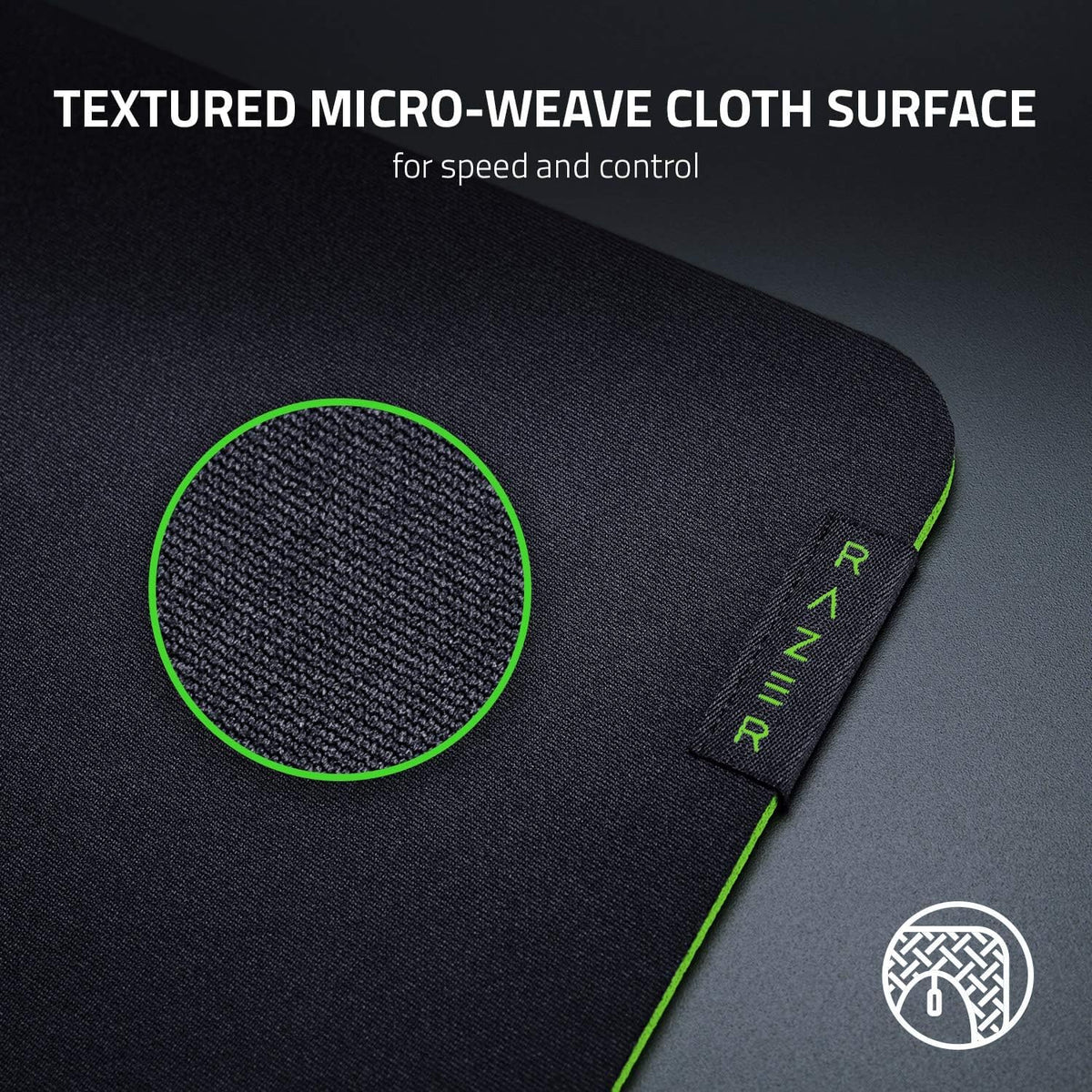 Razer Gigantus V2 Medium - Weiches Gaming-Mauspad für schnelle Spielstile und optimale Kontrolle (360 x 275 x 3mm, Texturierter Stoff aus Mikrogewebe, Rutschfestes Gummi) Schwarz