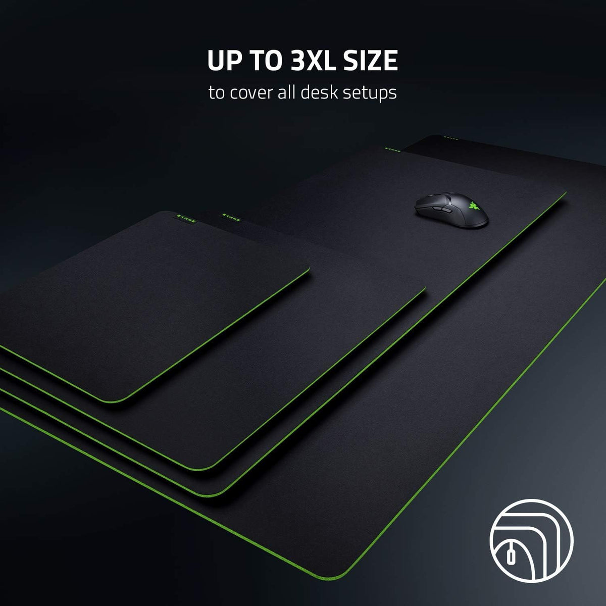 Razer Gigantus V2 Medium - Weiches Gaming-Mauspad für schnelle Spielstile und optimale Kontrolle (360 x 275 x 3mm, Texturierter Stoff aus Mikrogewebe, Rutschfestes Gummi) Schwarz