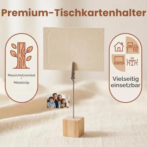 10 Stück Fotohalter Holz Mit Klammern,Memo Clip Halter,Memo Clip Halter Ständer,Holz Fotoständer Postkartenhalter,Fotoständer Mit Klammern,Fotoaufsteller,Für Hausdekoration, Büro, Party, Hochzeits