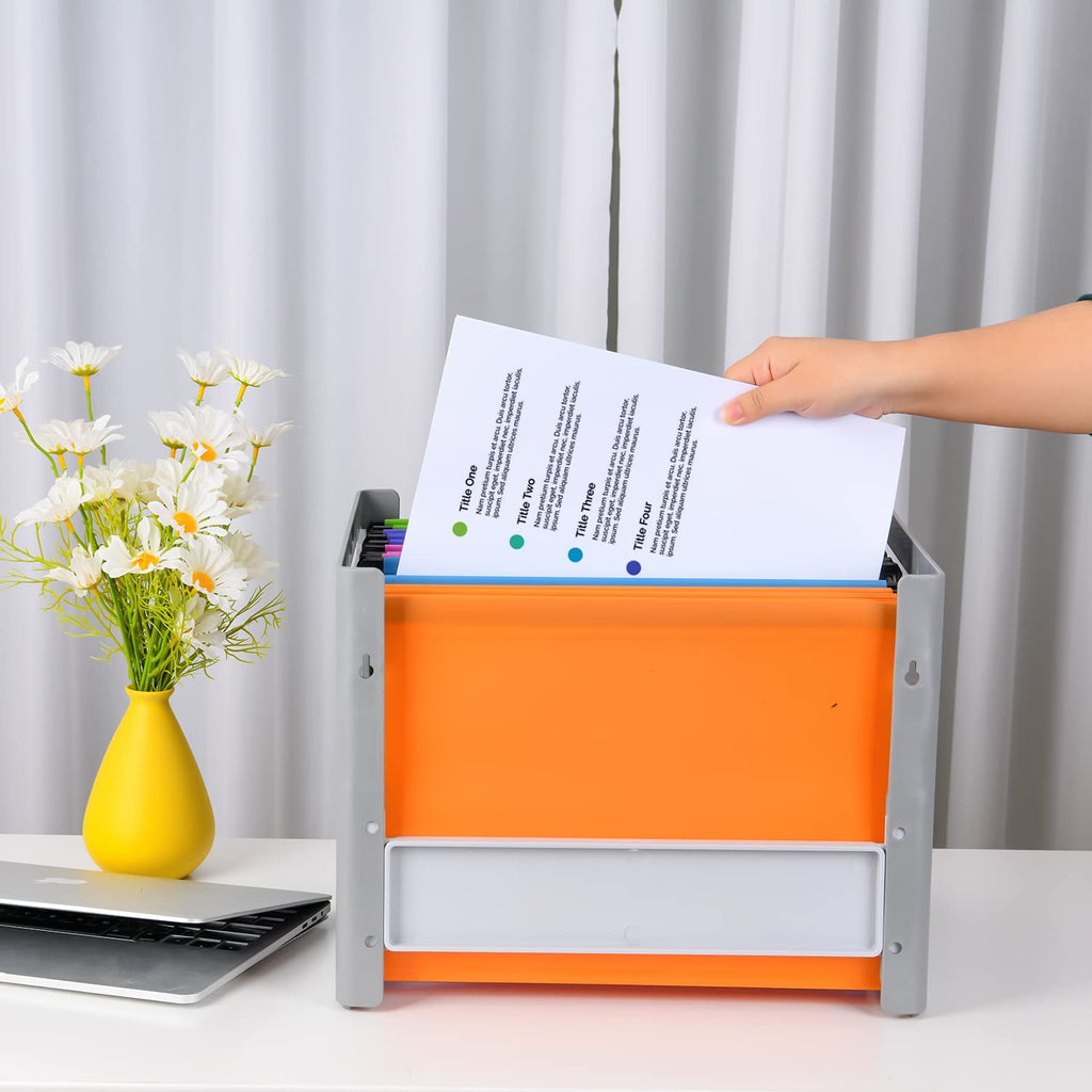 20 Stück PVC Aktenschrank A4 Hängemappen Hängemappen mit Tabs und Einsätzen für Büro, Schule, Desktop-Aktenaufbewahrung, Dateiklassifizierung