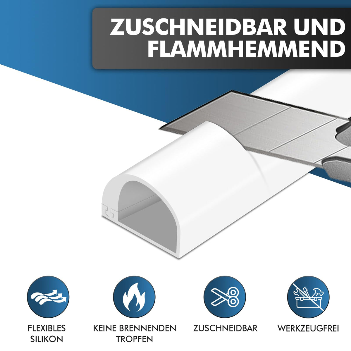 shinfly 1m Mini Kabelkanal Weiß Selbstklebend, Kabelschacht für EIN Kabel