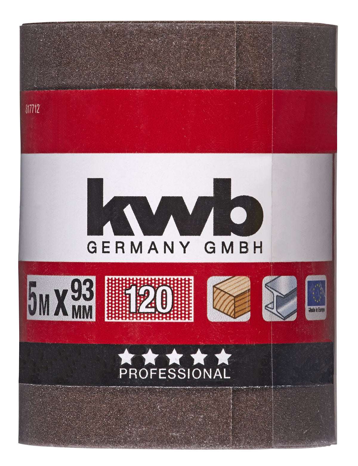 kwb Korund-Schleifrolle, 5 m x 93 mm, K120