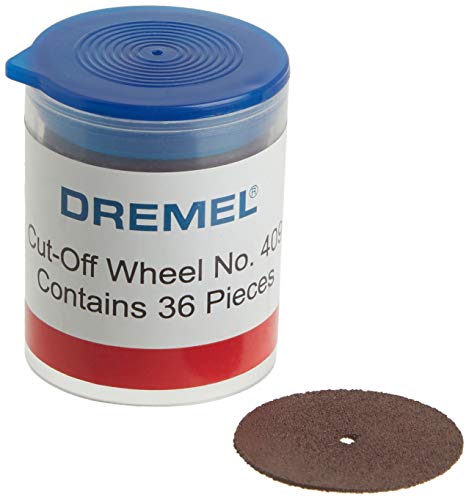 Dremel 409 Trennscheibe, 23,8 mm Durchmesser, 0,6 mm Scheibendicke, Schneiddrehwerkzeug-Zubehör (36 Stück)