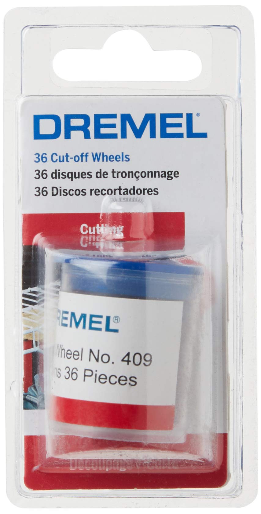 Dremel 409 Trennscheibe, 23,8 mm Durchmesser, 0,6 mm Scheibendicke, Schneiddrehwerkzeug-Zubehör (36 Stück)
