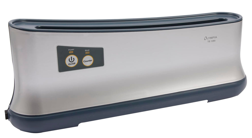 OLYMPIA TB 1280 Thermobinder (Automatische Abschaltung, Schnelles Aufwärmen, Bis 200 Blatt, Bindegerät für Thermo-Bindemappen, Thermobindemaschine DIN A4 für Büro)