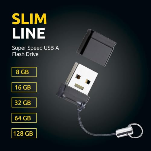 Intenso Slim Line, 64 GB USB-Stick, USB 3.2 Gen 1x1, schwarz