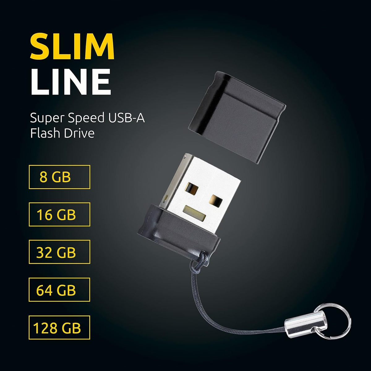 Intenso Slim Line, 64 GB USB-Stick, USB 3.2 Gen 1x1, schwarz