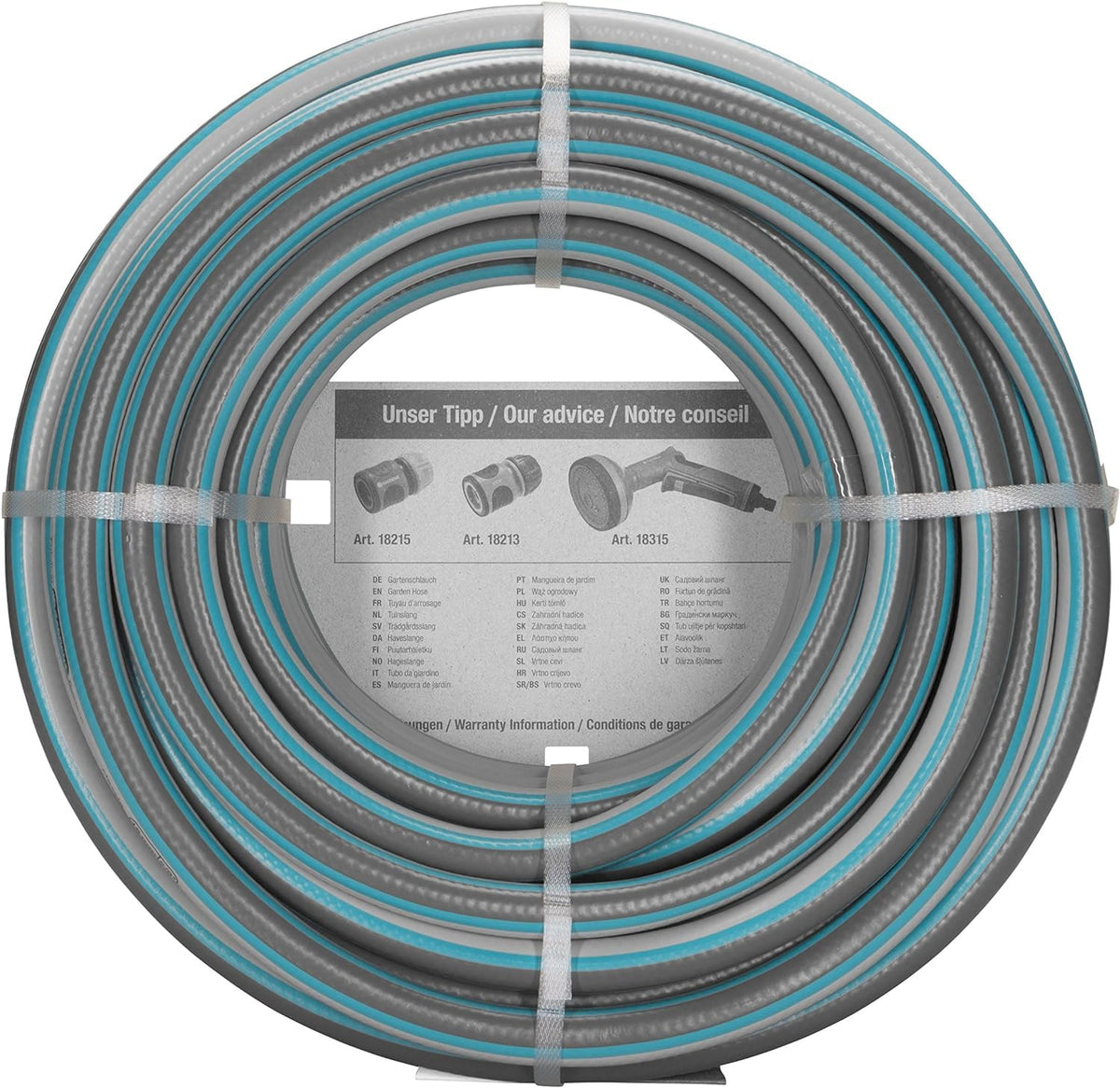 Gardena Classic Schlauch Aktion 13 mm (1/2 Zoll), 18 m: Universeller Gartenschlauch aus robustem Kreuzgewebe, 22 bar Berstdruck, UV-beständig, ohne Systemteile (18001-20) grau 18m ohne systemteile