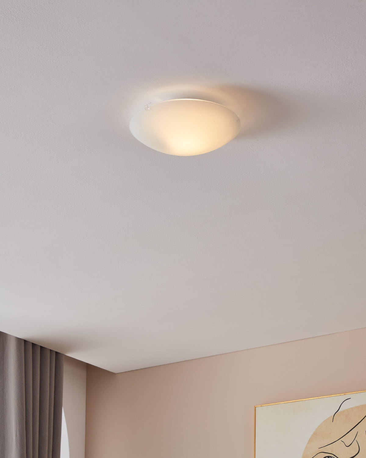 EGLO Deckenlampe Mars, runde Glas Wandleuchte innen