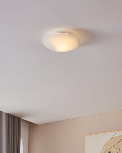 EGLO Deckenlampe Mars, runde Glas Wandleuchte innen
