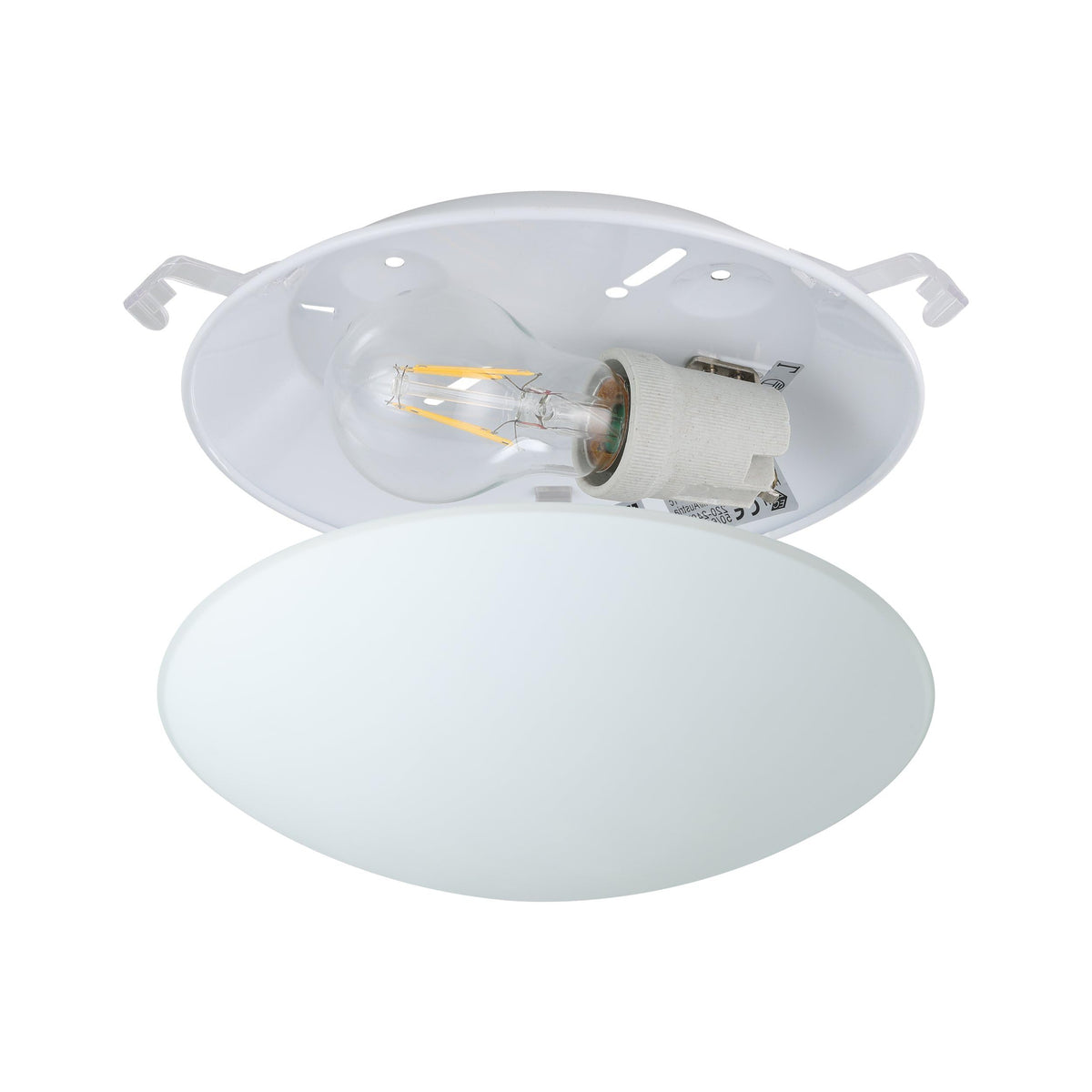 EGLO Deckenlampe Mars, runde Glas Wandleuchte innen