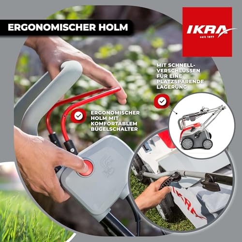 IKRA Elektro Vertikutierer Rasenlüfter IEVL 1840, Arbeitsbreite 40cm, 1800W