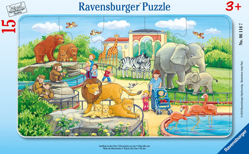 Ravensburger Puzzle Ausflug in den Zoo - 15 Teile Puzzle ab 3 Jahre