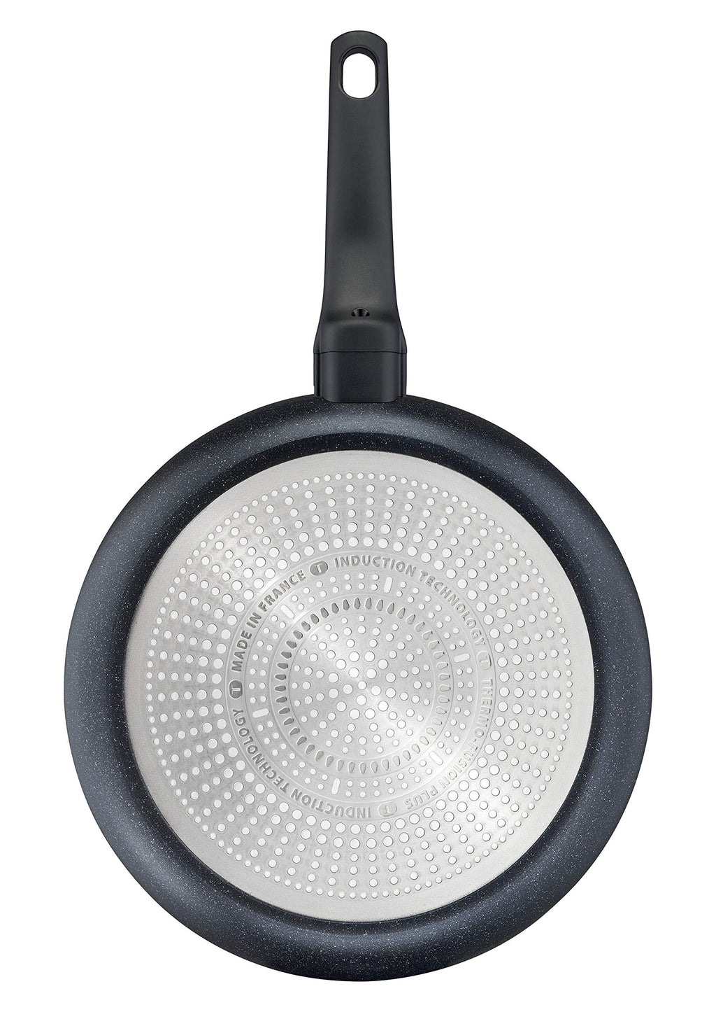 Tefal Black Stone Bratpfanne 28 cm, Mineralia+ Antihaftversiegelung, sicher, Thermo-Signal, induktionsgeeignet, gesund Kochen, Stone-Effekt, schwarz, G28106