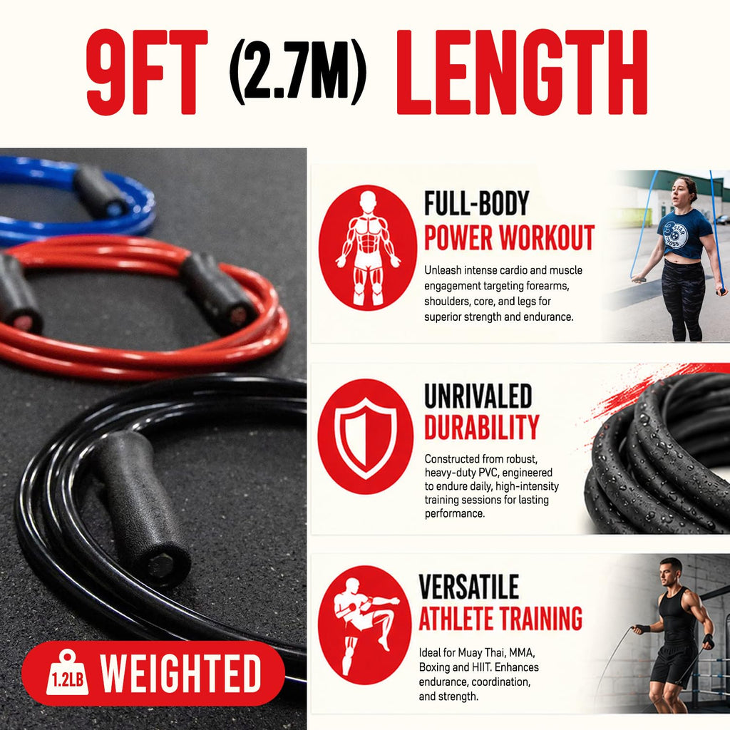 Elite Jumps Gewichts-Springseil Muay Thai 2.0 MMA