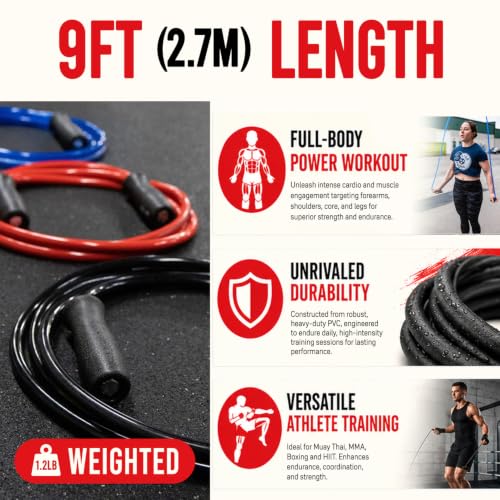 Elite Jumps Gewichts-Springseil Muay Thai 2.0 MMA