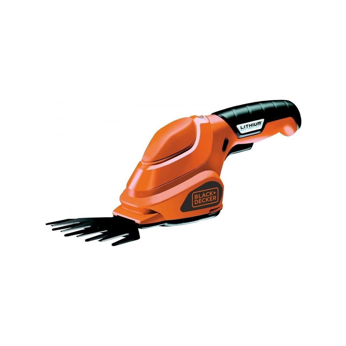 Black+Decker Akku-Grasschere GSL200 (3,6V Li-Ion, kompakte Rasenschere zur Rasenpflege, Akku-Laufzeit ca. 45 min, Einschaltsperre, inkl. Ladestation mit Ladekabel, LED-Ladeanzeige)