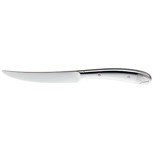 WMF Steakmesser Set 6-teilig, Pizzamesser, Cromargan Edelstahl poliert, Steak Messer, Wellenschliff, spülmaschinengeeignet, in Holzbox