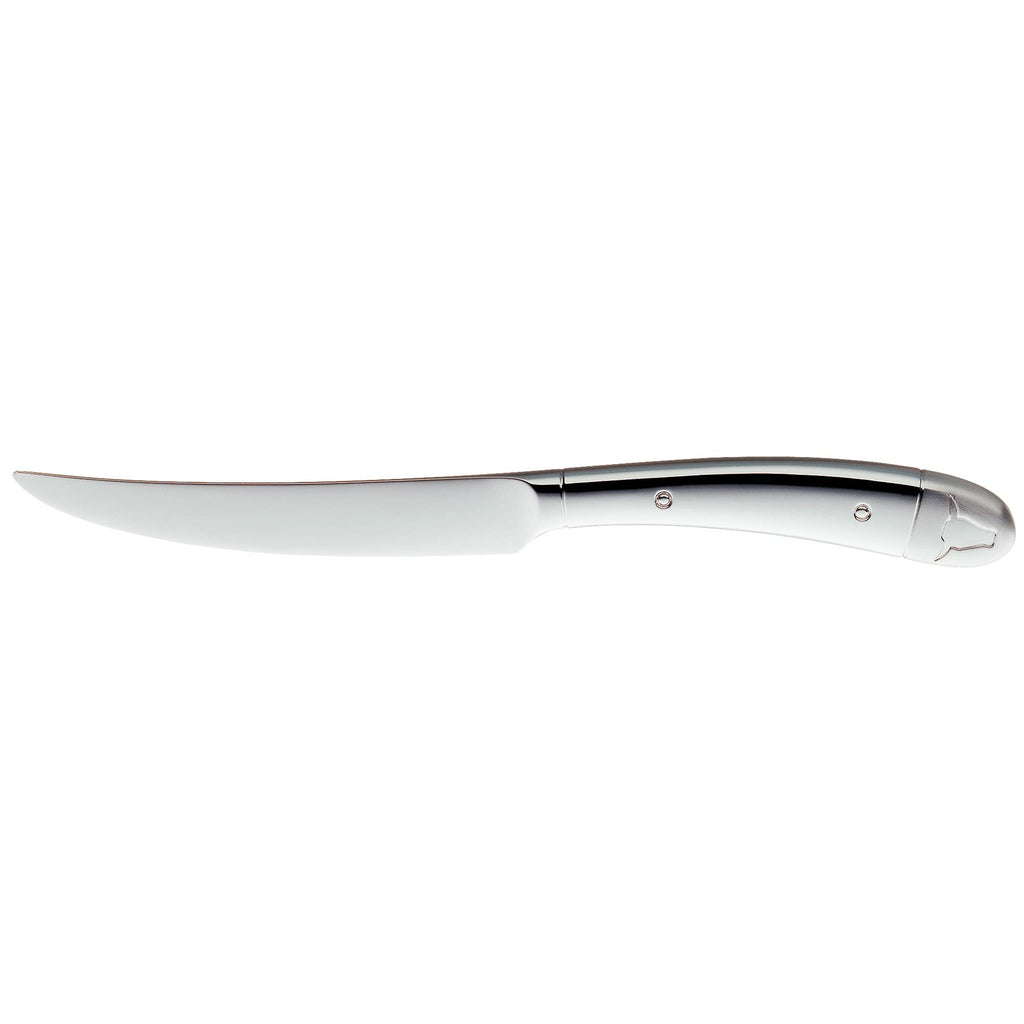 WMF Steakmesser Set 6-teilig, Pizzamesser, Cromargan Edelstahl poliert, Steak Messer, Wellenschliff, spülmaschinengeeignet, in Holzbox