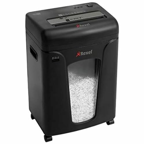 Rexel REM820 Aktenvernichter, Mikroschnitt, Manueller Einzug, 21L Abfallbehälter, 8 Blatt Kapazität, Schwarz, 2104010EU