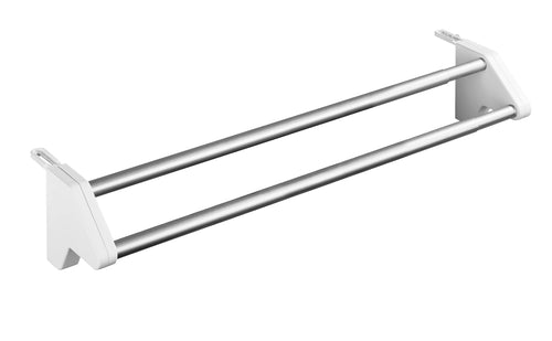 WENKO Heizkörper-Wäschetrockner Twin, stabiler Wäschetrockner zum Einhängen an den Heizkörper, Länge: 2 x 60 cm, universell einsetzbar, aus rostfreiem Aluminium, Maße (B x H x T): 60 x 13 x 11,5 cm