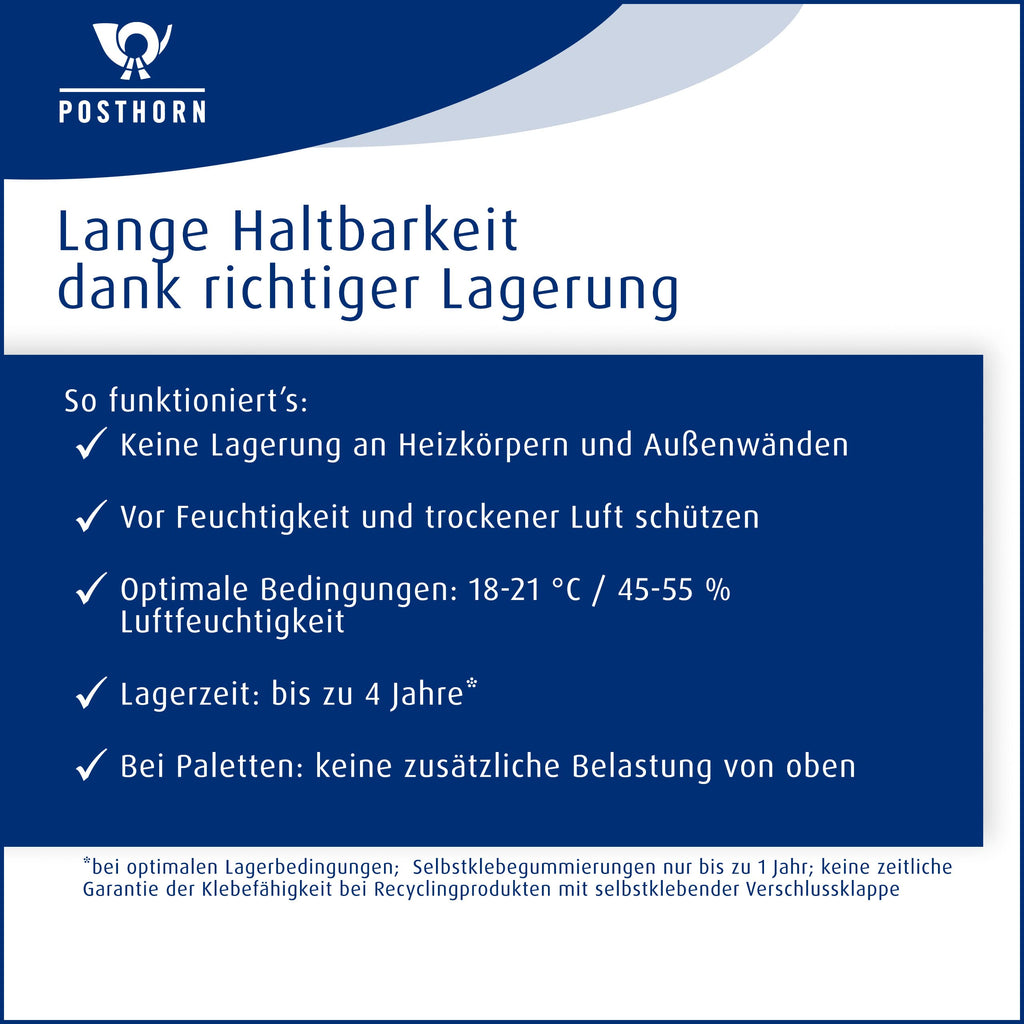 POSTHORN Papprückwandtasche C4 (100 Stück) - 324 x 229 mm - 120g/m²