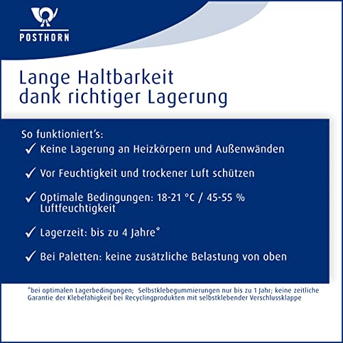 POSTHORN Papprückwandtasche C4 (100 Stück) - 324 x 229 mm - 120g/m²
