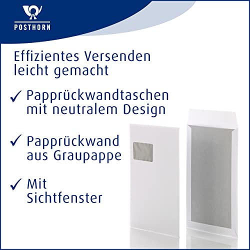 POSTHORN Papprückwandtasche C4 (100 Stück) - 324 x 229 mm - 120g/m²