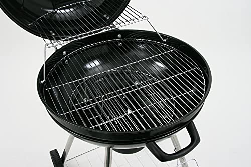 BBQ-Toro Kugelgrill Birch 57 cm | Grillfläche Ø 55 cm | Holzkohlegrill mit Deckel und abnehmbaren Aschekasten | schwarz | Rundgrill | BBQ Grill mit Lüftungsschieber, Barbecue Grill Holzkohle