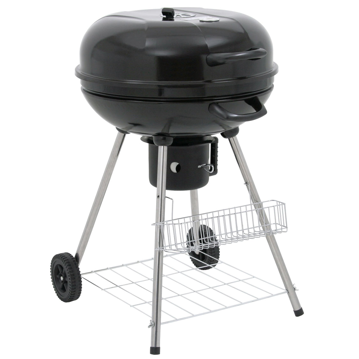 BBQ-Toro Kugelgrill Birch 57 cm | Grillfläche Ø 55 cm | Holzkohlegrill mit Deckel und abnehmbaren Aschekasten | schwarz | Rundgrill | BBQ Grill mit Lüftungsschieber, Barbecue Grill Holzkohle