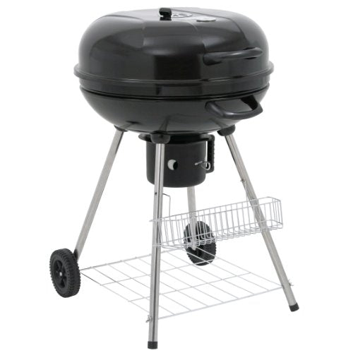 BBQ-Toro Kugelgrill Birch 57 cm | Grillfläche Ø 55 cm | Holzkohlegrill mit Deckel und abnehmbaren Aschekasten | schwarz | Rundgrill | BBQ Grill mit Lüftungsschieber, Barbecue Grill Holzkohle