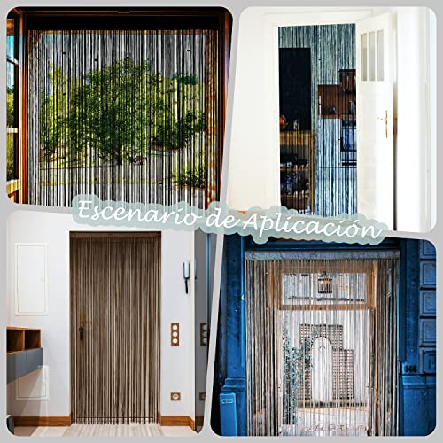 YaoYue Fransenvorhänge mit Perlen für Türen, Quasten, Perlen, hängende Fransen, Hippie-Stil, Raumteiler, für Fenster, Flur, Eingang, Wandschrank, Schlafzimmer, Privatsphäre, als Dekor, Pink, 100 x 200