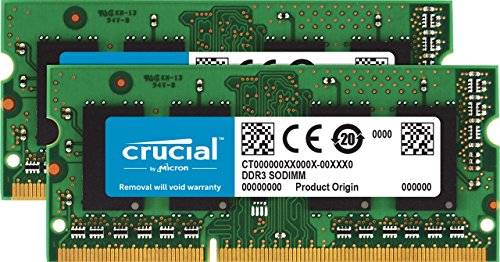 Crucial 16GB Kit (8GBx2) DDR3 1866 MT/s (PC3-14900) SODIMM 204-Pin - CT2K102464BF186D