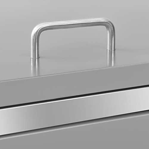 vidaXL Mülltonnenbox für 1 Tonne Abschließbar Rostfrei Müllbox Mülltonne Mülltonnenverkleidung Müllcontainer Gartenbox 69x77,5x115cm Edelstahl