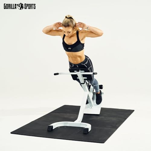 GORILLA SPORTS® Rückentrainer, 5-fach verstellbar, bis 120 kg,Schwarz/Weiß
