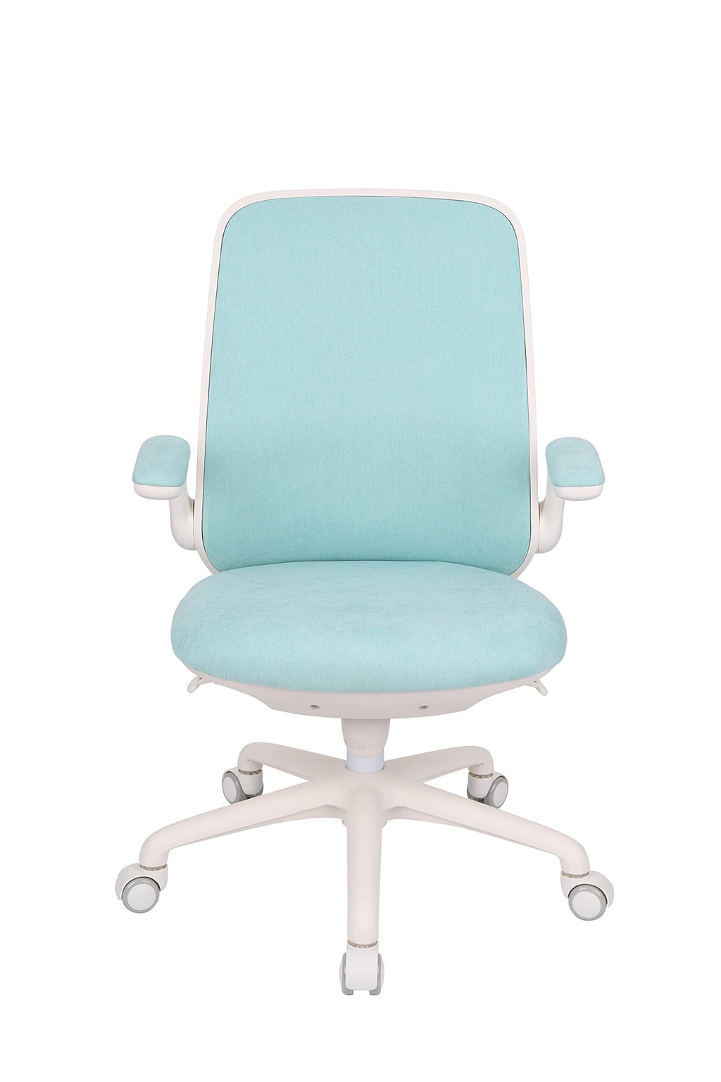 Bürostuhl Easy White Mint, Ergonomische Rückenlehne, Verstellbare Armlehnen, Klappschreibtisch, Zuhause, Büro, Home Office