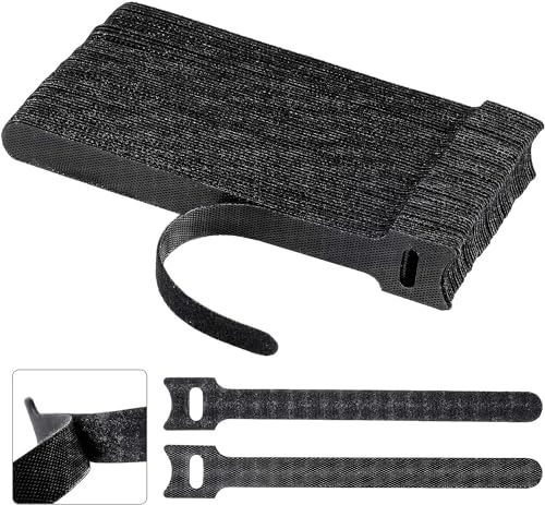 Redreo 60PCS kabelbinder klettband Wiederverwendbare Klett Kabelbinder