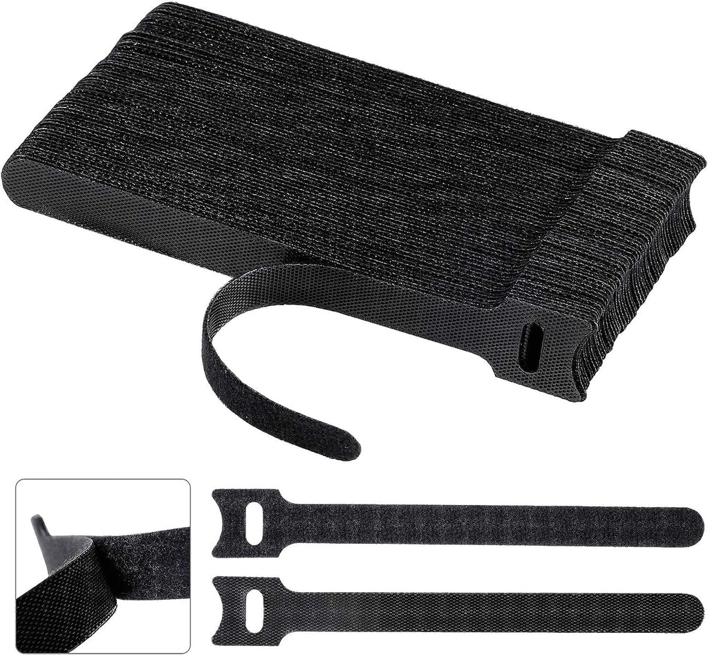 Redreo 60PCS kabelbinder klettband Wiederverwendbare Klett Kabelbinder