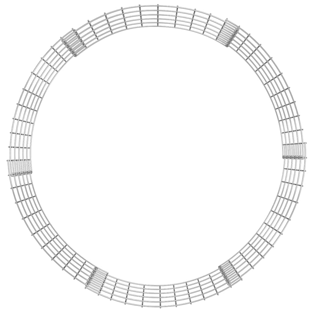vidaXL Gabionen-Säule Säulengabione Steinkorb Gabione Drahtkorb Gabionensäule Gabionen Säulen Gabionenkorb Rund Verzinkter Stahl Ø100x50cm