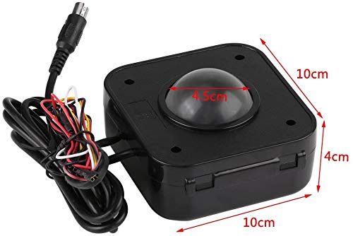 Digitalkey Arcade Spiele-Trackball 4,5 cm Durchmesser mit PS2-Anschluss + PS2-Adapter auf USB (beleuchtet)