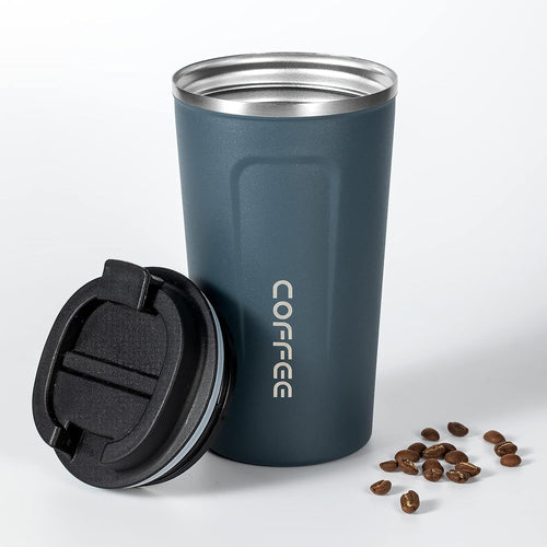 Thermobecher 510ml Kaffeebecher to go Termokaffeebecher Auslaufsicher Edelstahl Thermo Becher mit Deckel Isolierbecher für Eiskaffee/Heißen Kaffee
